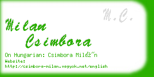 milan csimbora business card